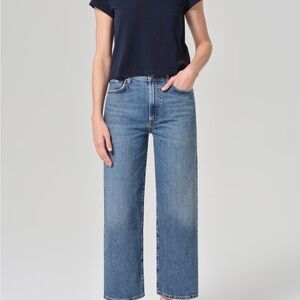 AGOLDE Harper Crop Jeans in Moor, Size 24